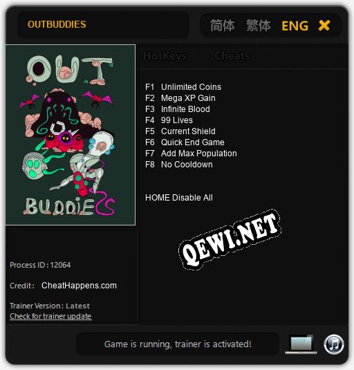 OUTBUDDIES: ТРЕЙНЕР И ЧИТЫ (V1.0.96)