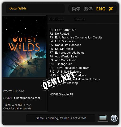 Трейнер для Outer Wilds [v1.0.9]