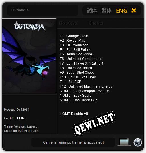 Outlandia: ТРЕЙНЕР И ЧИТЫ (V1.0.34)