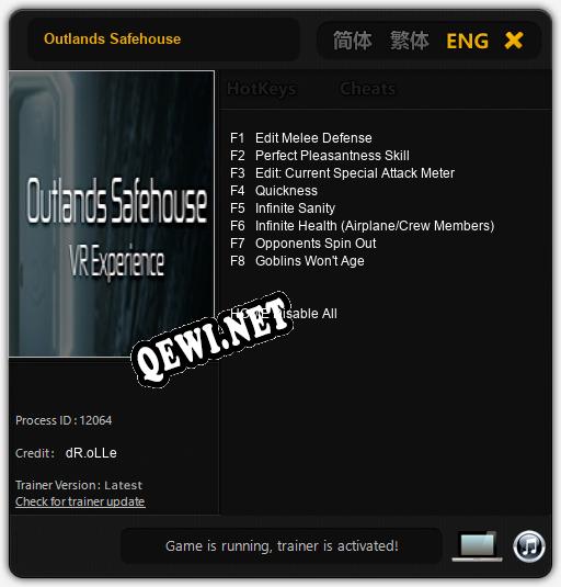 Outlands Safehouse: ТРЕЙНЕР И ЧИТЫ (V1.0.30)