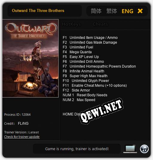 Outward The Three Brothers: Трейнер +14 [v1.4]