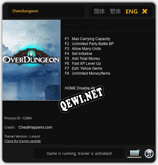 Трейнер для Overdungeon [v1.0.8]
