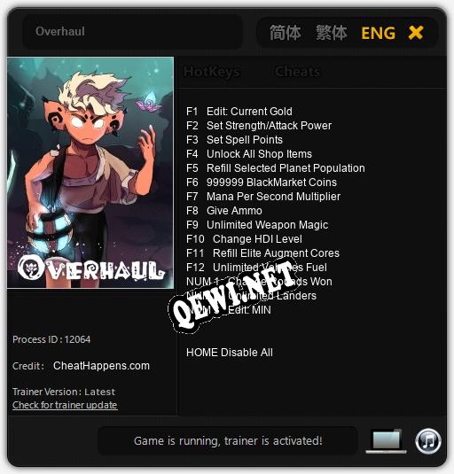 Overhaul: Читы, Трейнер +15 [CheatHappens.com]