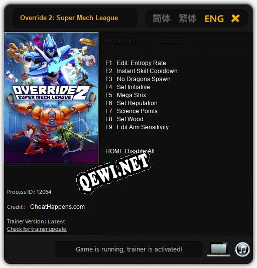 Трейнер для Override 2: Super Mech League [v1.0.2]