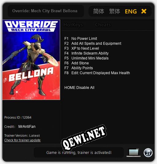 Override: Mech City Brawl Bellona: Читы, Трейнер +8 [MrAntiFan]