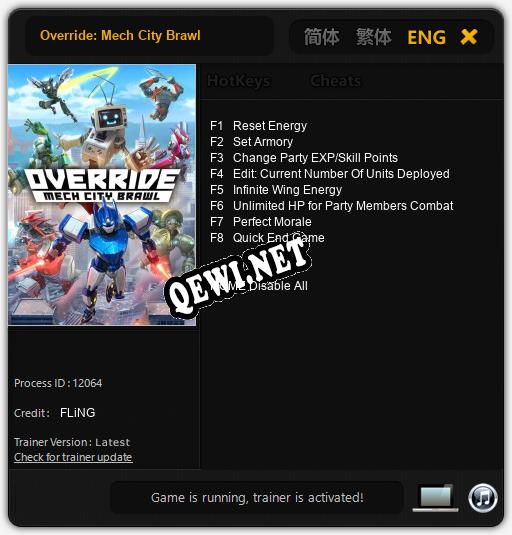 Трейнер для Override: Mech City Brawl [v1.0.6]