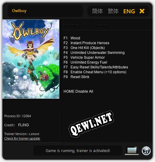 Owlboy: Читы, Трейнер +9 [FLiNG]