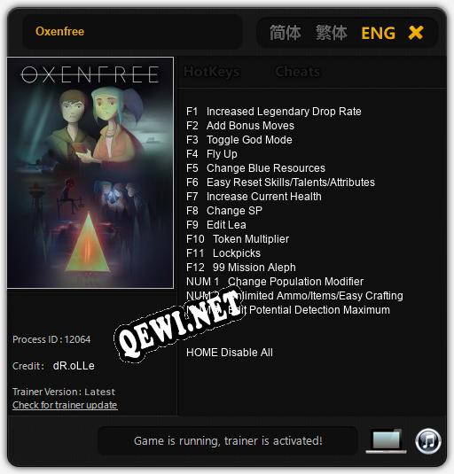 Oxenfree: Читы, Трейнер +15 [dR.oLLe]