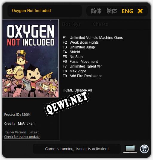 Oxygen Not Included: Читы, Трейнер +9 [FLiNG]