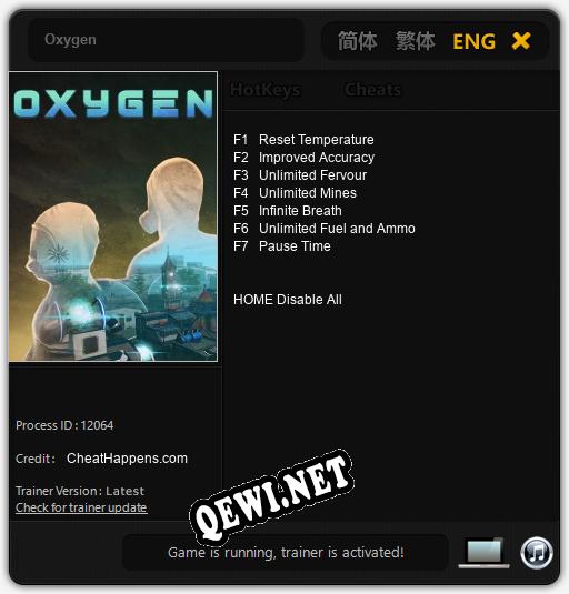 Oxygen: ТРЕЙНЕР И ЧИТЫ (V1.0.16)