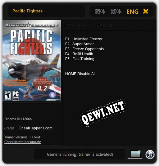 Pacific Fighters: ТРЕЙНЕР И ЧИТЫ (V1.0.38)