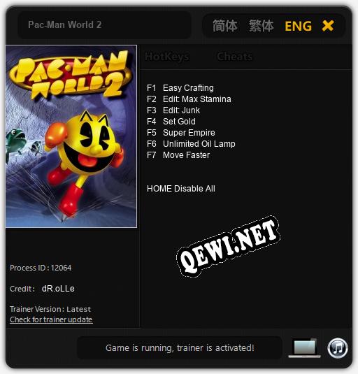 Pac-Man World 2: Трейнер +7 [v1.9]
