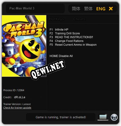 Pac-Man World 3: ТРЕЙНЕР И ЧИТЫ (V1.0.63)