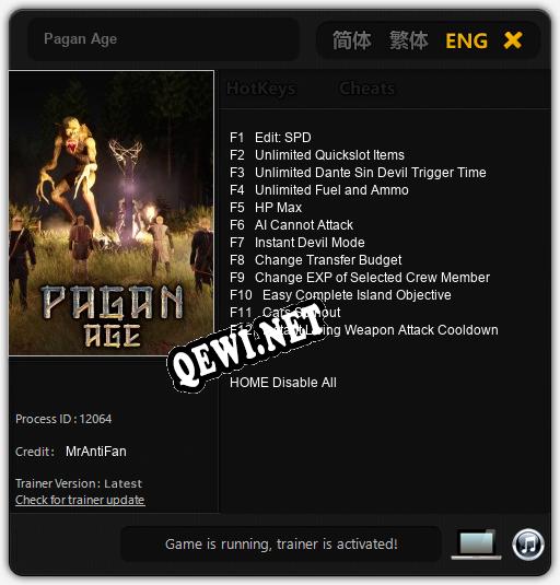 Pagan Age: Трейнер +12 [v1.2]