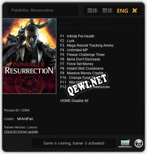 Painkiller: Resurrection: Читы, Трейнер +12 [MrAntiFan]
