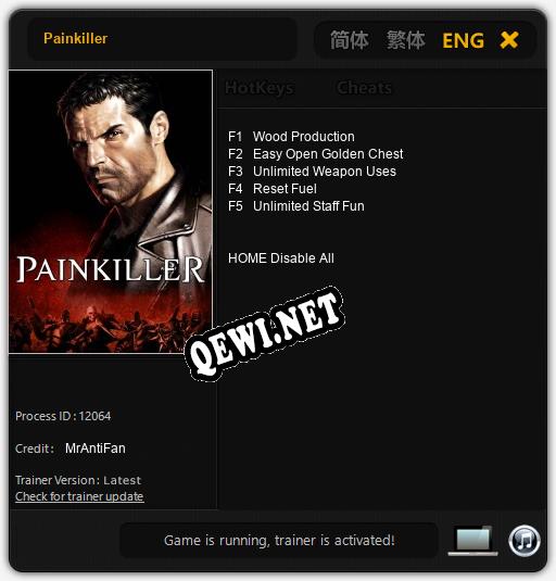 Painkiller: ТРЕЙНЕР И ЧИТЫ (V1.0.30)