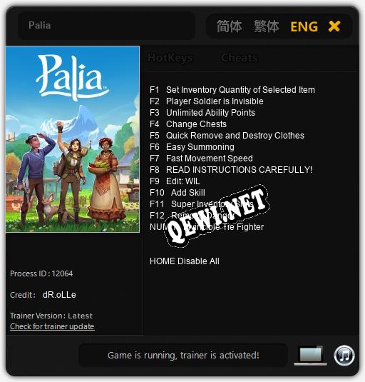Трейнер для Palia [v1.0.7]