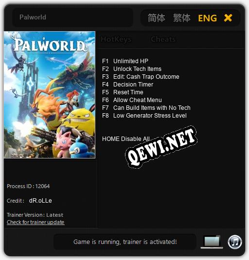 Трейнер для Palworld [v1.0.6]