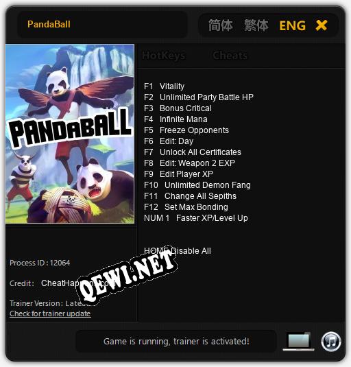 PandaBall: ТРЕЙНЕР И ЧИТЫ (V1.0.6)
