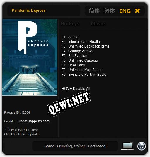 Трейнер для Pandemic Express [v1.0.4]