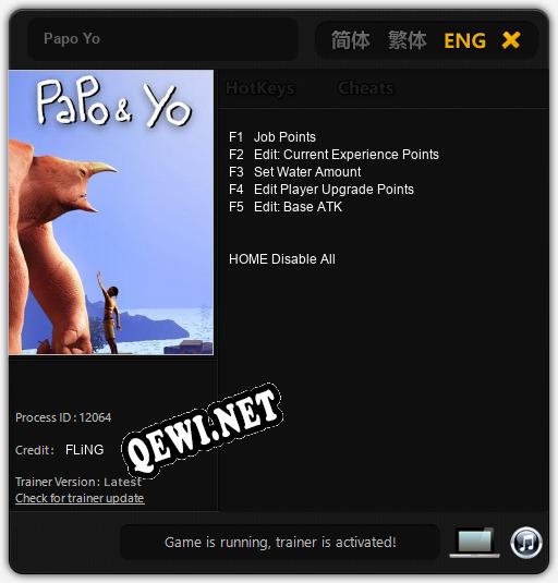 Papo Yo: Трейнер +5 [v1.3]