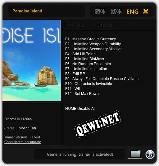 Трейнер для Paradise Island [v1.0.5]