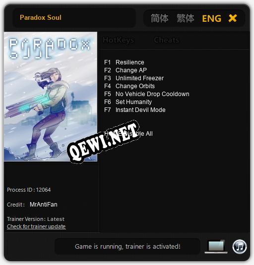 Трейнер для Paradox Soul [v1.0.4]