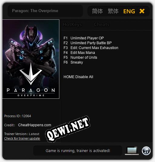 Paragon: The Overprime: Читы, Трейнер +6 [CheatHappens.com]