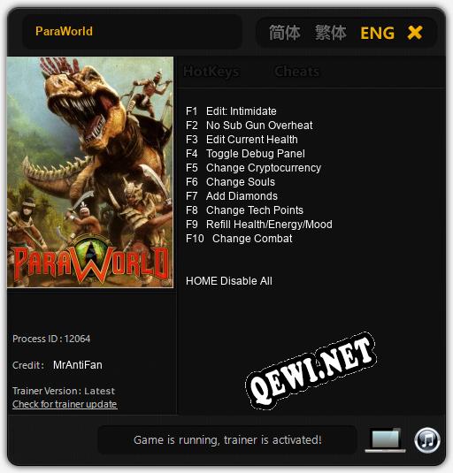 ParaWorld: ТРЕЙНЕР И ЧИТЫ (V1.0.12)