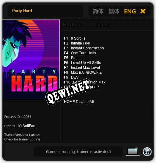 Party Hard: Читы, Трейнер +11 [MrAntiFan]