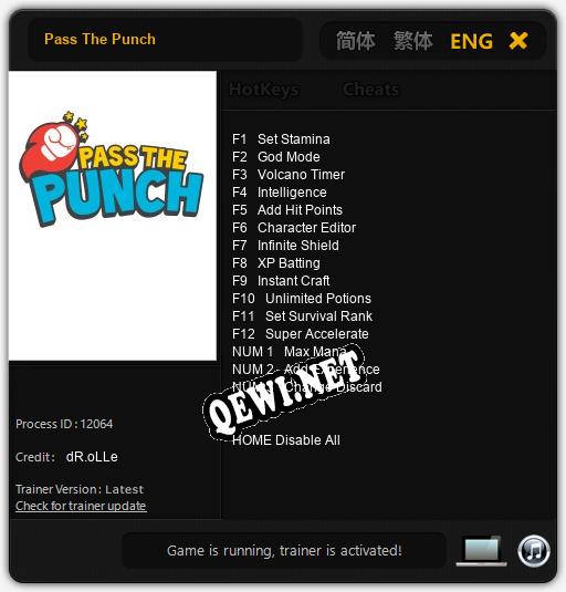 Трейнер для Pass The Punch [v1.0.7]