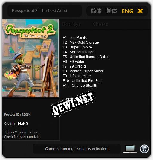 Passpartout 2: The Lost Artist: Читы, Трейнер +11 [FLiNG]
