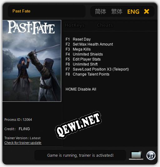 Past Fate: Трейнер +8 [v1.9]