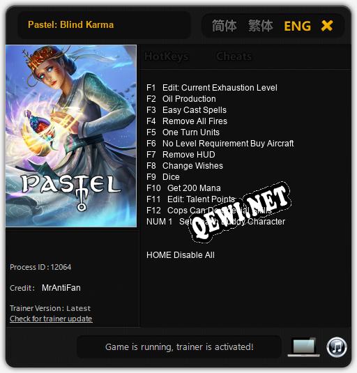 Pastel: Blind Karma: Трейнер +13 [v1.2]