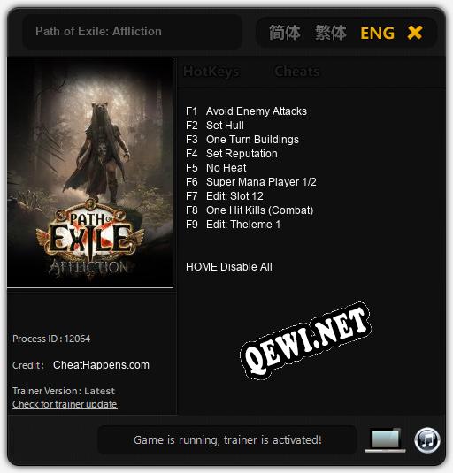 Трейнер для Path of Exile: Affliction [v1.0.5]