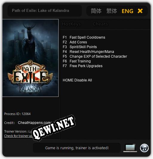 Трейнер для Path of Exile: Lake of Kalandra [v1.0.5]