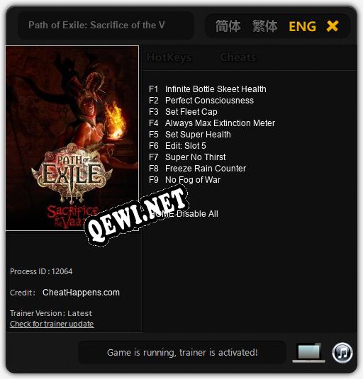 Path of Exile: Sacrifice of the Vaal: ТРЕЙНЕР И ЧИТЫ (V1.0.20)