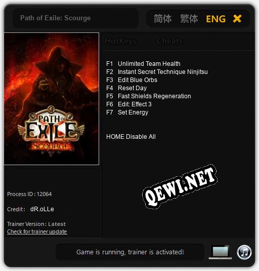 Path of Exile: Scourge: Читы, Трейнер +7 [dR.oLLe]
