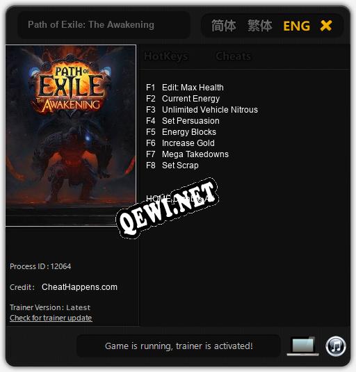 Трейнер для Path of Exile: The Awakening [v1.0.7]