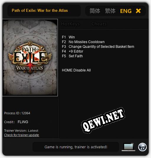 Path of Exile: War for the Atlas: Читы, Трейнер +5 [FLiNG]