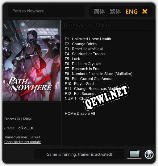 Path to Nowhere: Читы, Трейнер +13 [dR.oLLe]