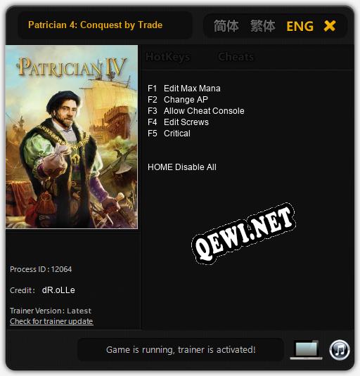 Patrician 4: Conquest by Trade: Трейнер +5 [v1.9]