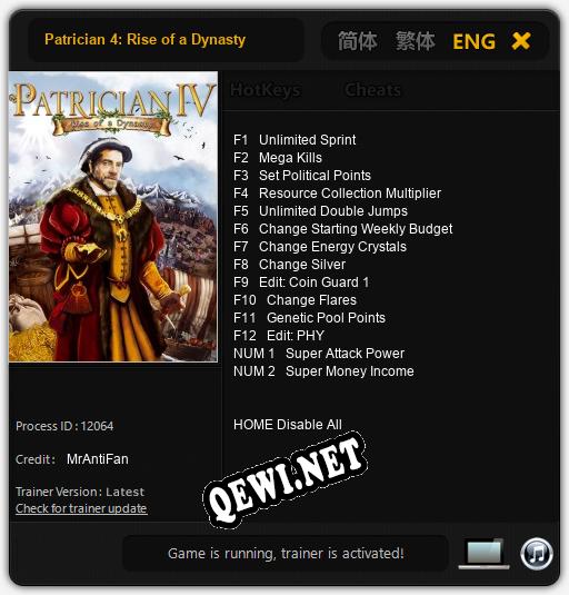 Patrician 4: Rise of a Dynasty: Трейнер +14 [v1.9]