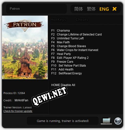 Patron: ТРЕЙНЕР И ЧИТЫ (V1.0.81)