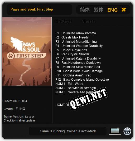 Paws and Soul: First Step: Трейнер +15 [v1.6]