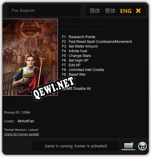 Pax Augusta: Трейнер +9 [v1.8]