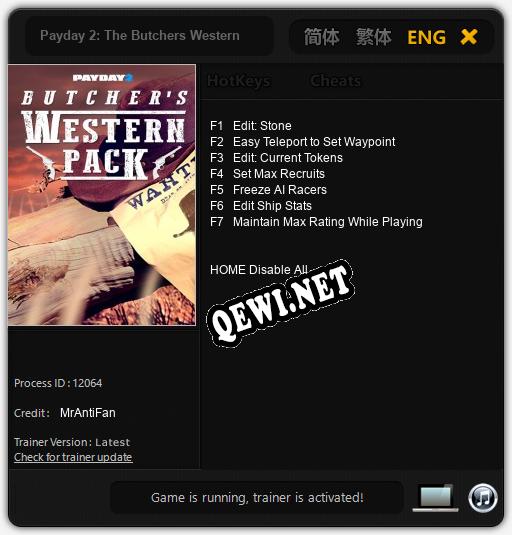 Payday 2: The Butchers Western: Читы, Трейнер +7 [MrAntiFan]