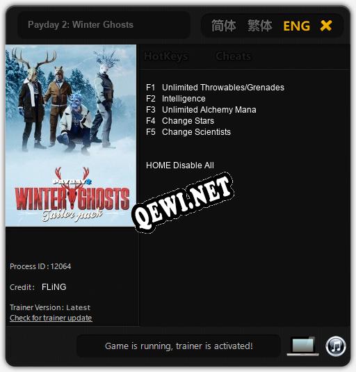 Payday 2: Winter Ghosts: Читы, Трейнер +5 [FLiNG]