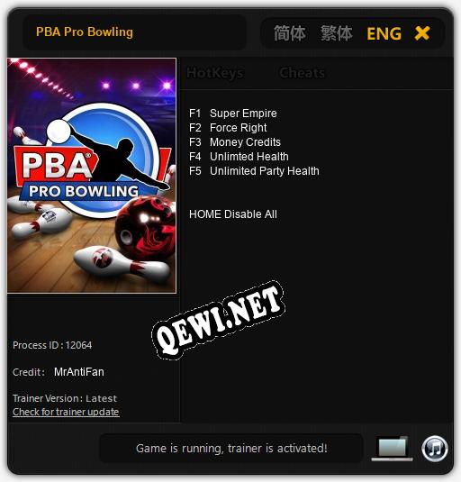 PBA Pro Bowling: ТРЕЙНЕР И ЧИТЫ (V1.0.34)