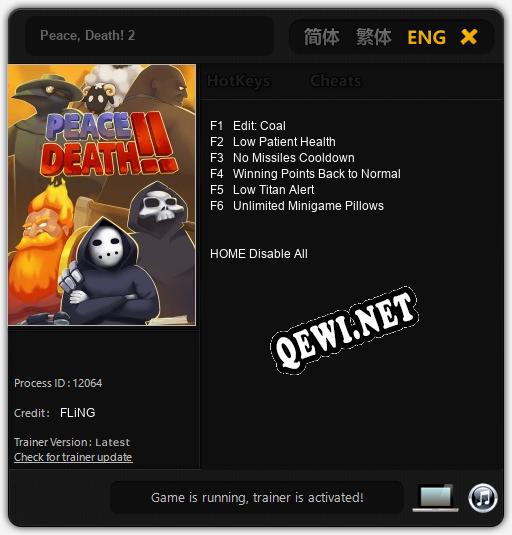 Трейнер для Peace, Death! 2 [v1.0.4]
